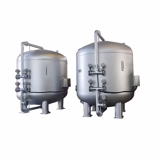 Filtro a sabbia in acciaio inox/vetroresina con sabbia di quarzo, sabbia di manganese e antracite